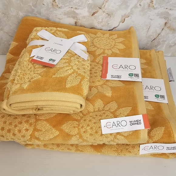 CARO Bath Towel Set 4 piece - Picture 2 of 16